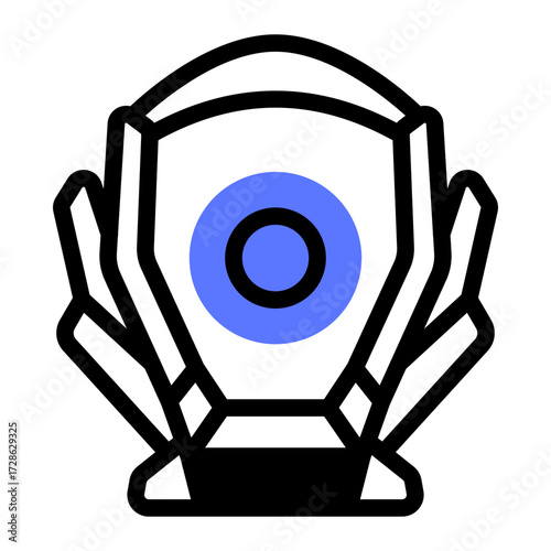 This Futuristic Mask icon is suitable for Science Fiction, Sci-fi Film, etc.
