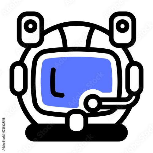 This Space Helmet icon is suitable for Science Fiction, Sci-fi Film, etc.