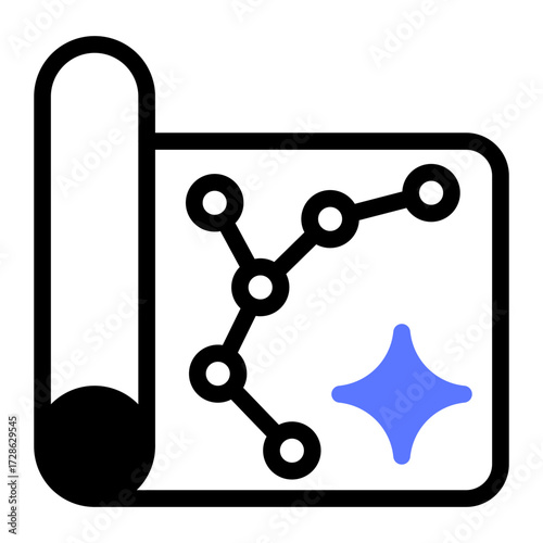 This Star Map icon is suitable for Science Fiction, Sci-fi Film, etc.
