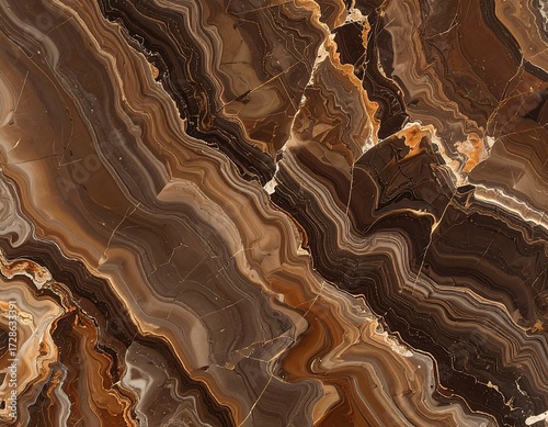 Swirling brown and tan stone texture with veining