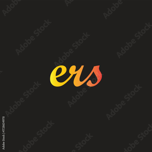 Letter ers connect geometric symbol simple logo vector