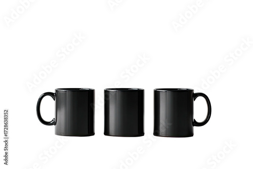 Three black mugs arranged in a row (1)