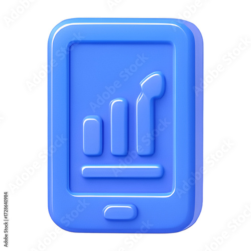 A simple finance element with isolated white background