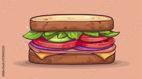 Cartoon sandwich illustration