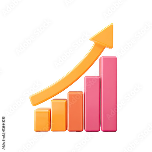 Colorful graph with upward trend Free Download Colorful graph with upward trend - GFXLoad