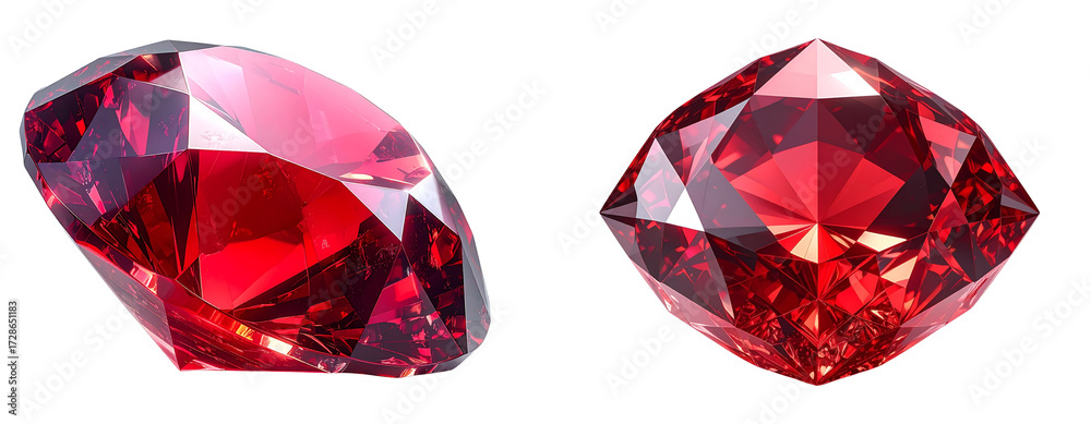 Fototapeta premium Brilliant Red Gemstone – Transparent PNG