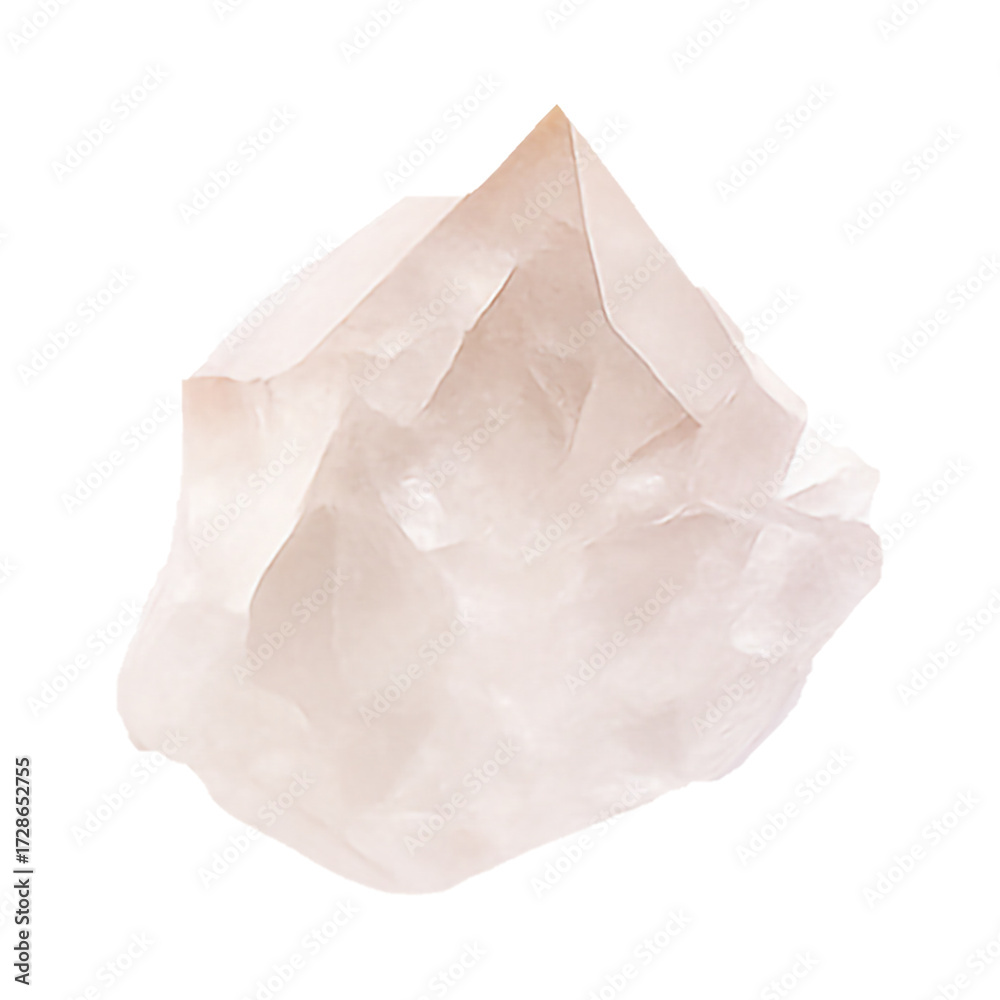 Naklejka premium Milky Quartz with Transparant Background