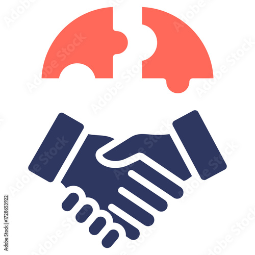Mergers Acquisition glyph color icon