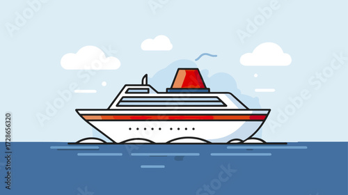 Cruise ship on calm sea