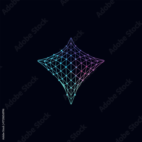 neon net type art  vector 