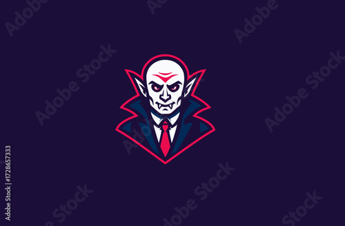 A stylized, cartoon illustration of a vampire. The vampire is depicted with pale skin, sharp fangs, red eyes, and a black suit Free Download A stylized, cartoon illustration of a vampire. The vampire is depicted with pale skin, sharp fangs, red eyes, and a black suit - GFXLoad
