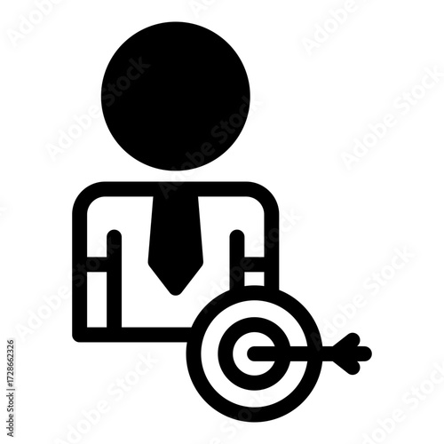 Potential customer icon vector for ui ux and business solid