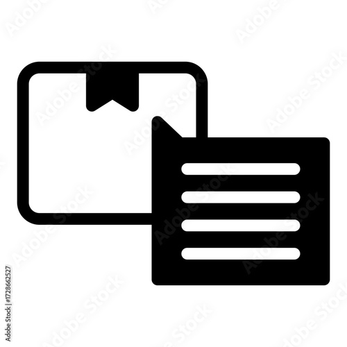 Product description icon vector for ui ux and business solid