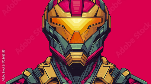 Futuristic robot head design