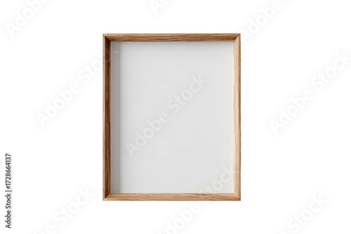 Empty light brown wooden picture frame (5)