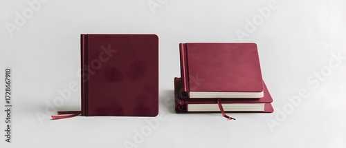 Burgundy Notebook Mockup Product Photography