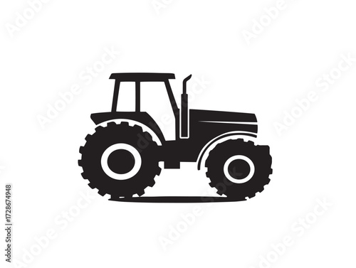 Agricultural Farming Silhouette Icon Featuring Elegant Minimalist Vector Artwork