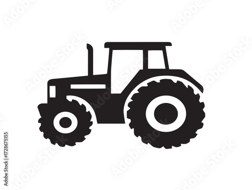 Farming and Agriculture Icon in Professional Silhouette Vector Design Illustration