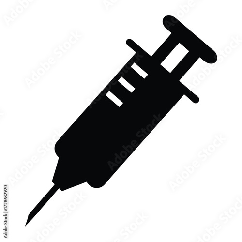 Syringe vector illustration for medical injection vaccine treatment and healthcare concept design