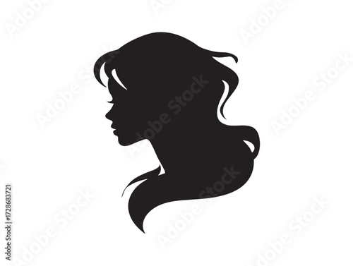Stylish Beauty Care Symbol in Professional Minimal Silhouette Vector Artwork