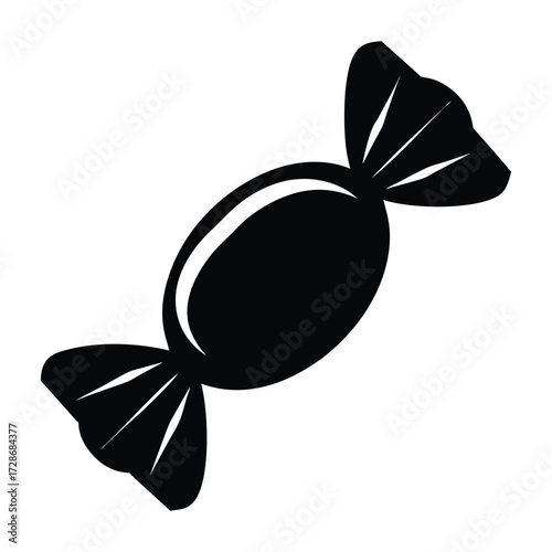 Isolated wrapped candy vector illustration for halloween sweet treat and dessert design elements