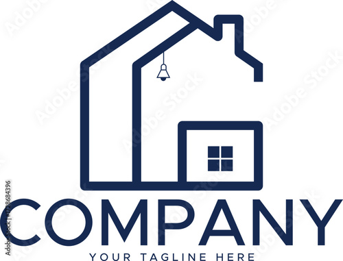 House Real Estate Logo Design , Modern Property and Construction Branding