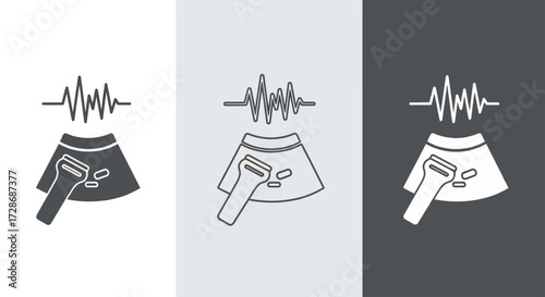 Medical ultrasound icon - diagnostic imaging technology