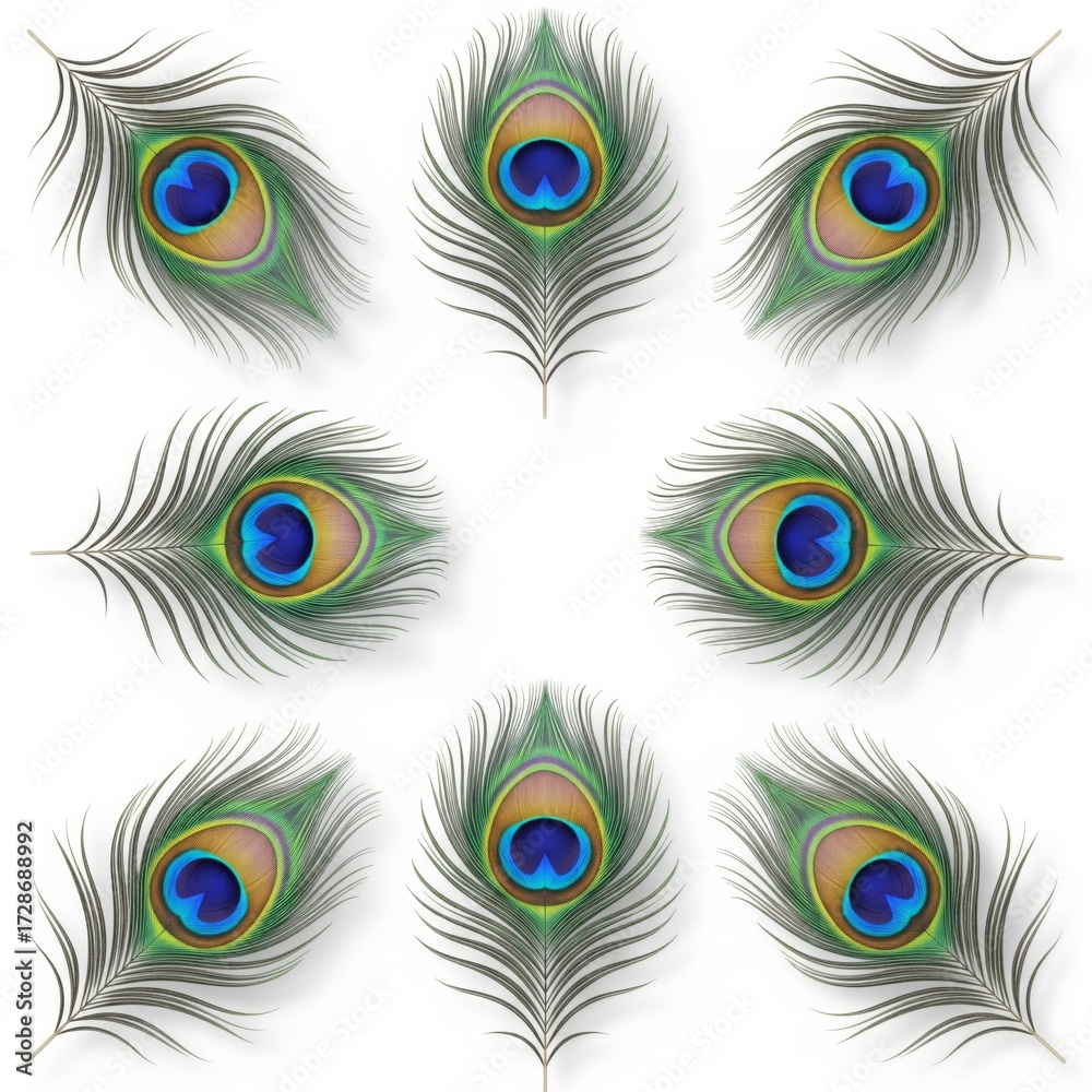 Obraz premium Peacock Feather Pattern Design.