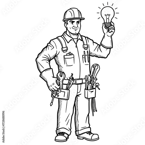 An Electrician vector
