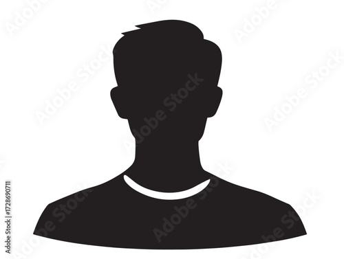 Blogger and Influencer Social Media Icon in Modern Silhouette Vector Illustration