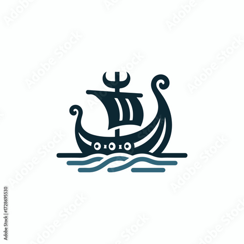 Viking Ship Logo