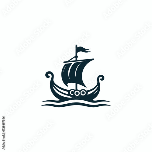 Viking Ship Logo