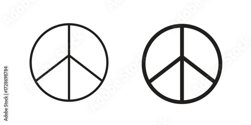 Foto Peace icon clipart and lineart vector symbols