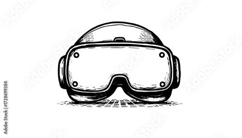 Welding goggles illustration for safety protection in industrial environments