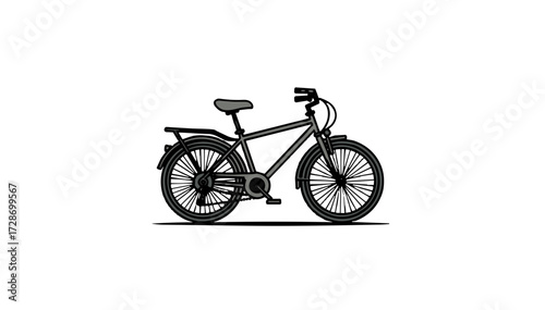 Bicycle with hand brakes illustration in modern design  for cycling enthusiasts