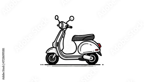 Scooter vehicle illustration in modern design for urban mobility