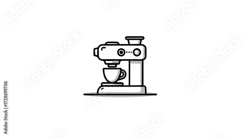 Vector illustration of a coffee machine