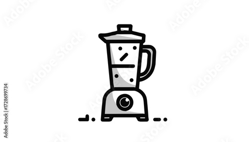 Vector illustration of a blender for smoothies and cocktails 