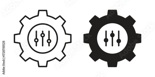 Tableau sur toile Mass customization icon clipart and lineart vector symbols
