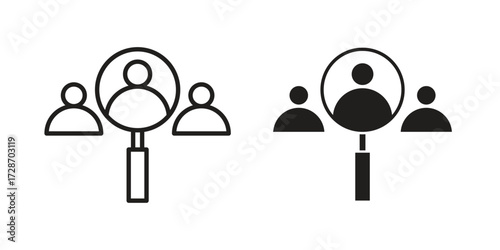 Quadro su tela Hiring icon clipart and lineart vector symbols