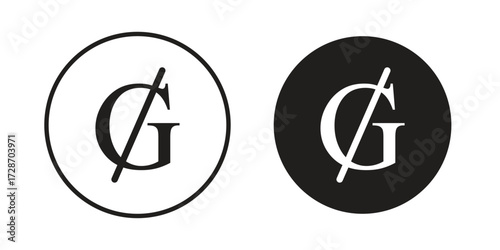 Canvastavla Guarani sign icon clipart and lineart vector symbols