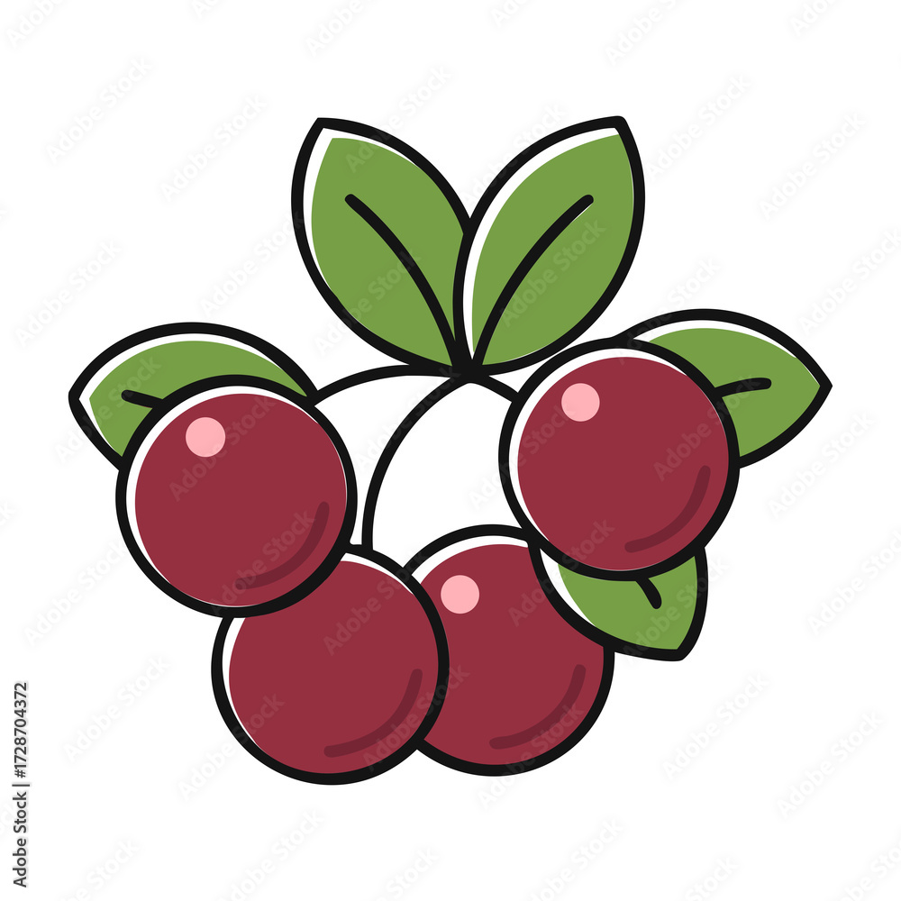 Obraz premium vector illustration of ripe berries