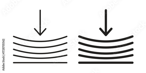 Obraz na płótnie Elastic icon clipart and lineart vector symbols