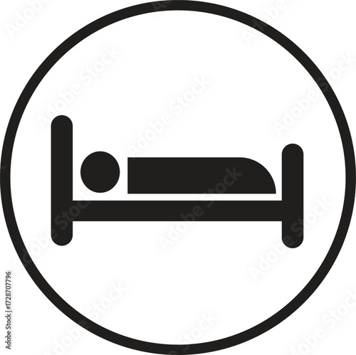 black hotel sign on white background