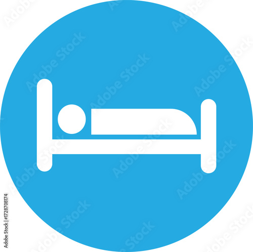 hotel sign on blue background