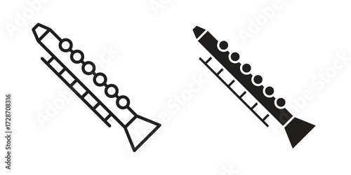 Foto Clarinet icon clipart and lineart vector symbols