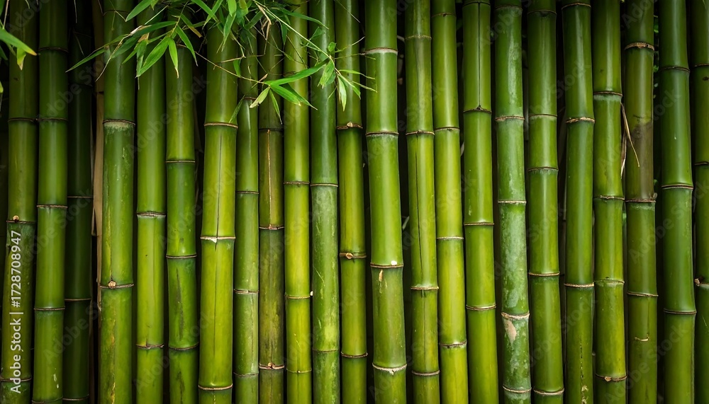 Fototapeta premium Lush green bamboo wall