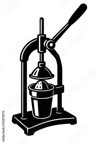 Vector Art of a Manual Citrus Press Juicer