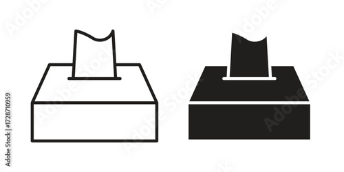 Bild auf Leinwand Box tissue icon clipart and lineart vector symbols