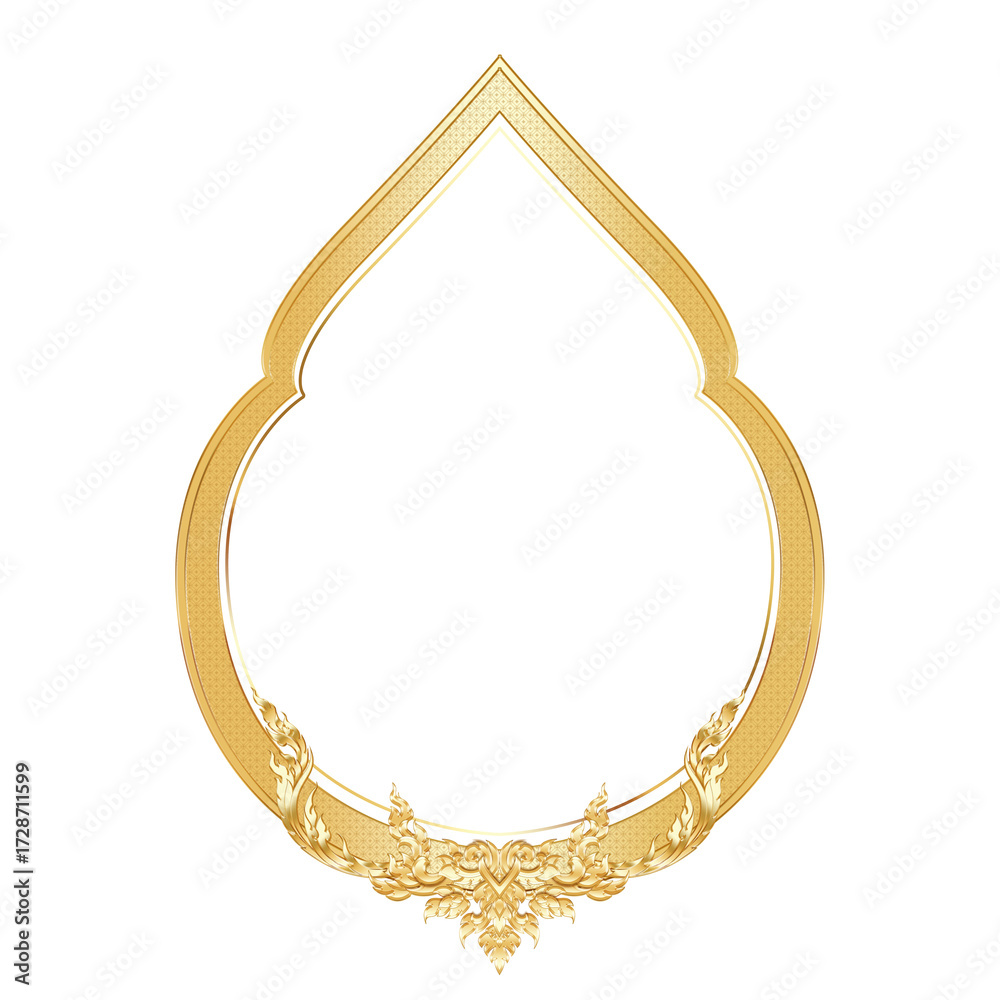 Obraz premium golden frame isolated thai
